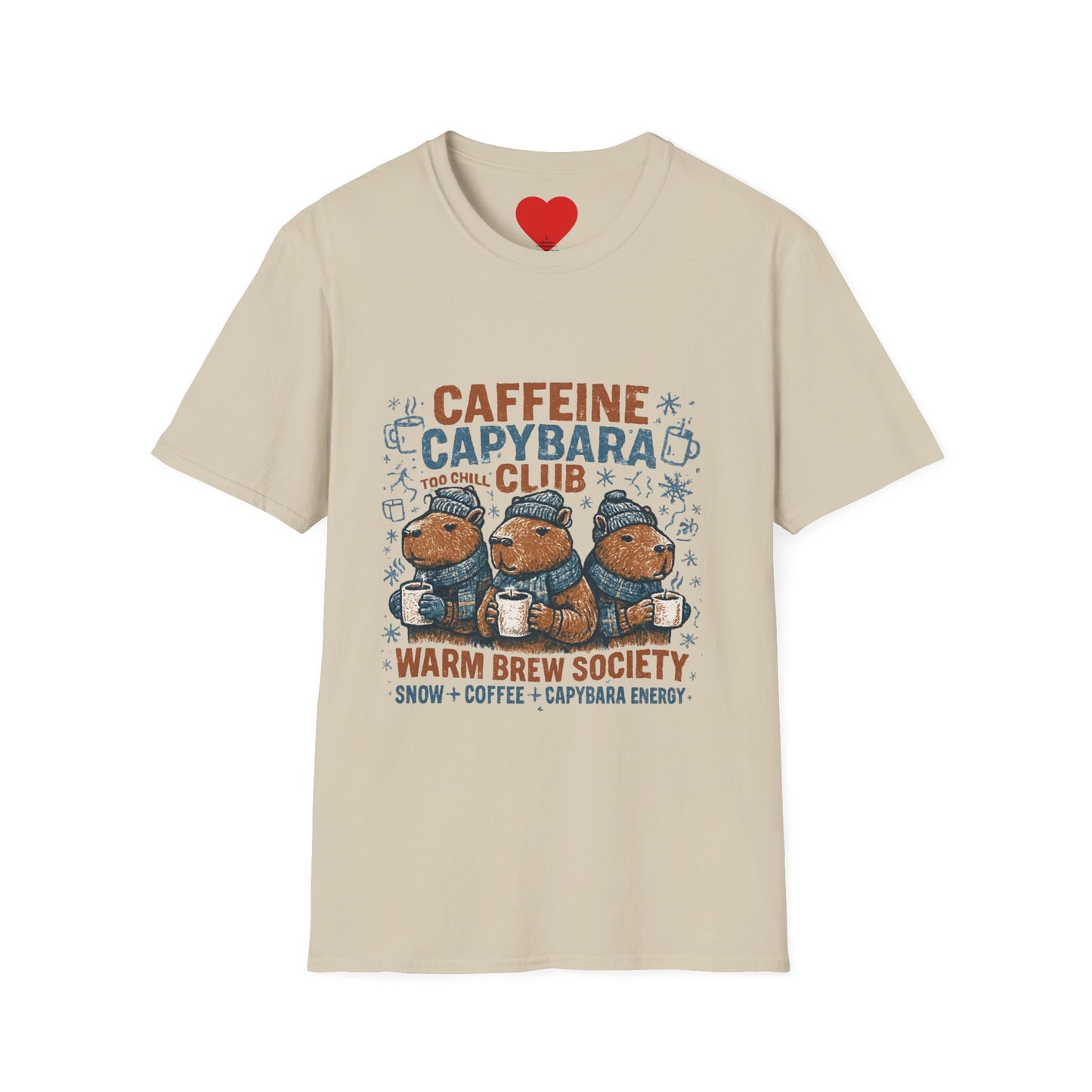 Caffeine Capybara Club – Warm Brew Society Unisex T-Shirt