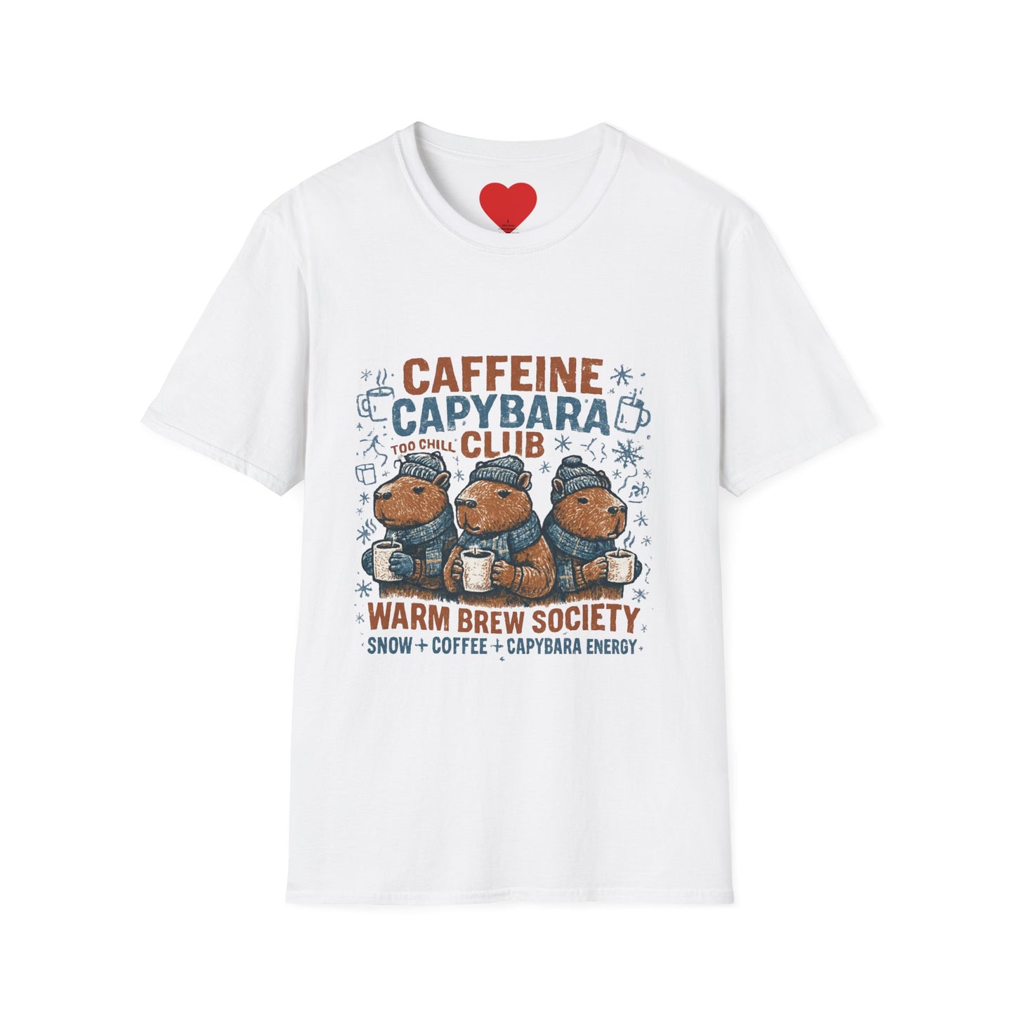 Caffeine Capybara Club – Warm Brew Society Unisex T-Shirt