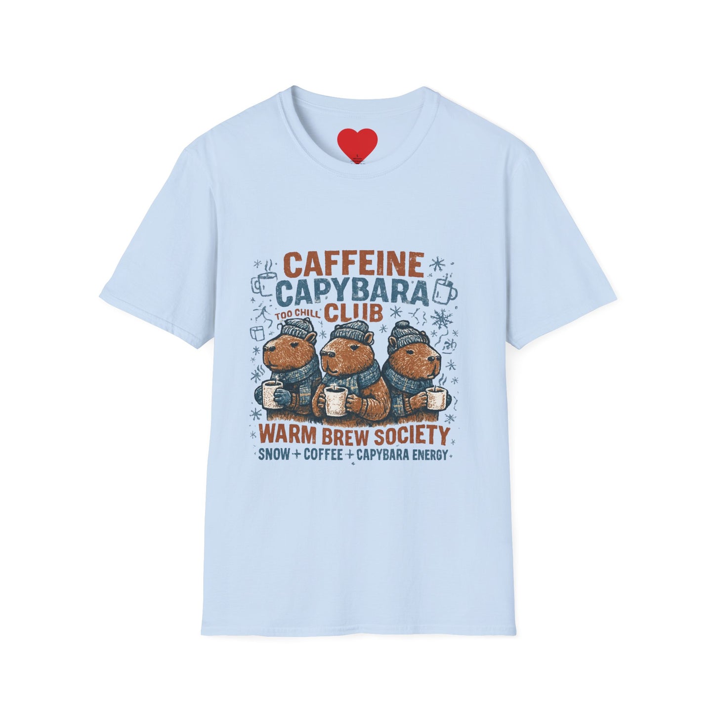 Caffeine Capybara Club – Warm Brew Society Unisex T-Shirt