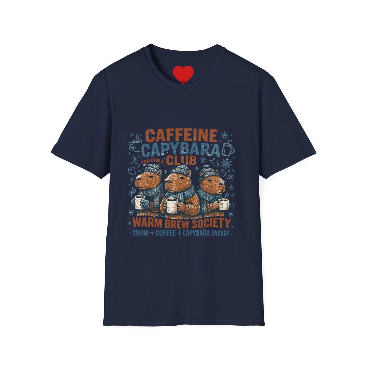 Caffeine Capybara Club – Warm Brew Society Unisex T-Shirt