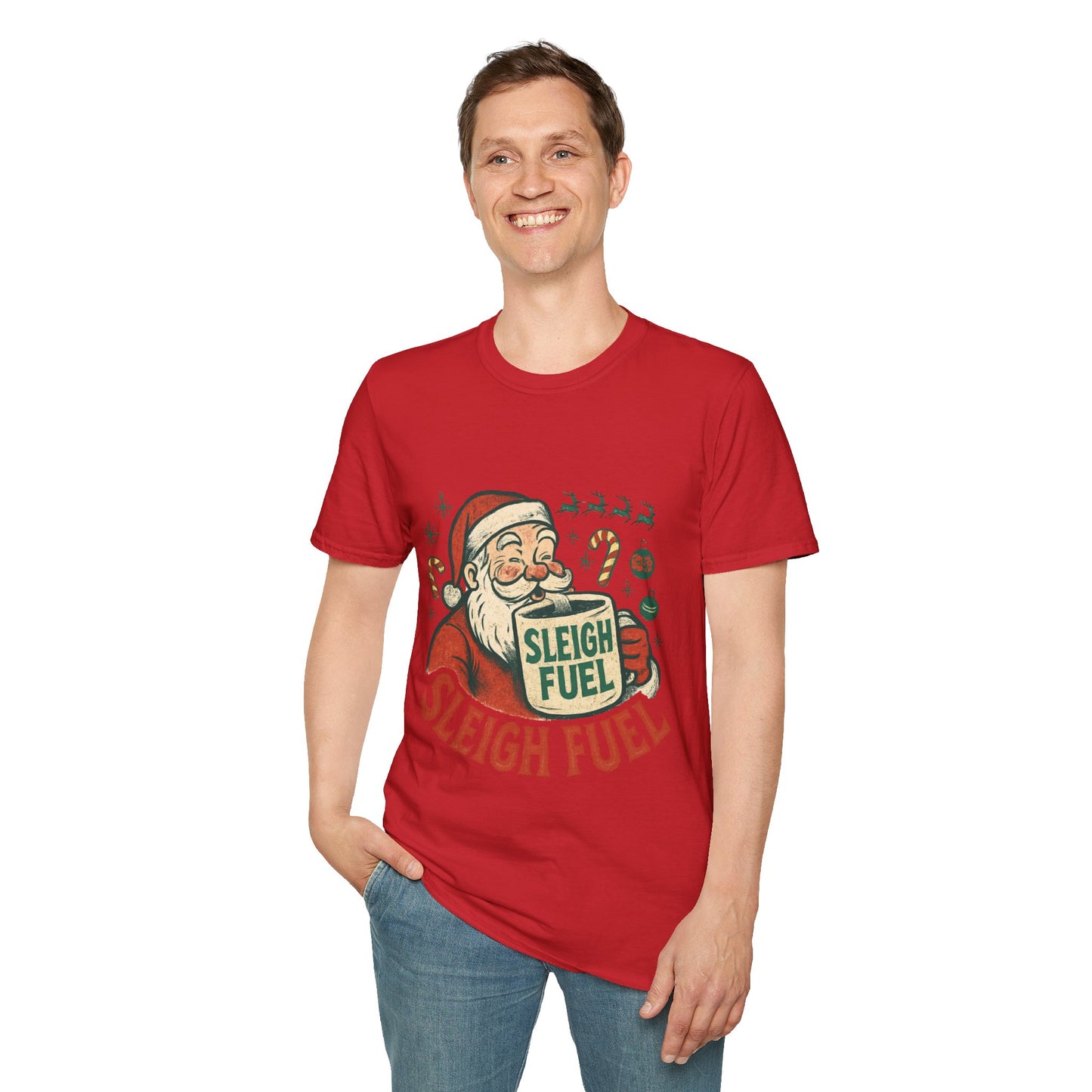 Sleigh Fuel | Funny Santa Christmas Coffee Unisex T-Shirt