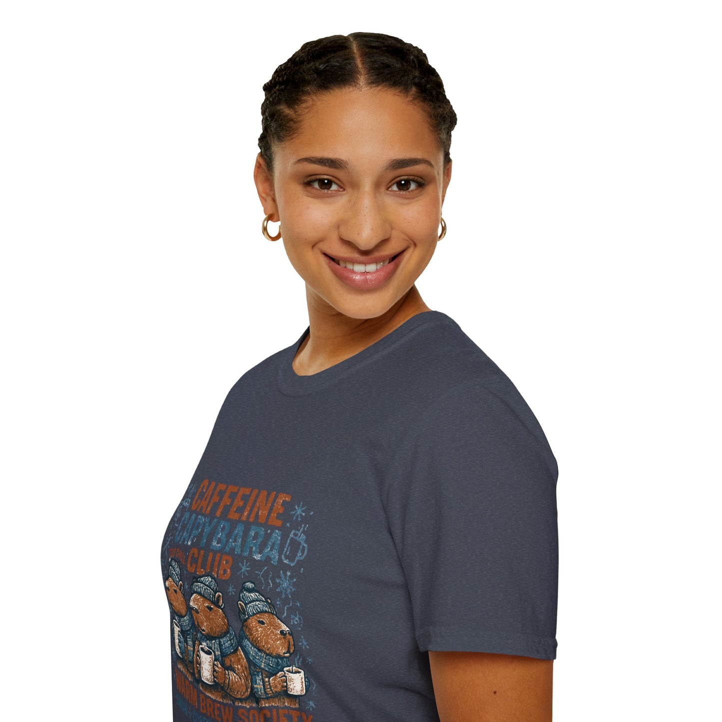 Caffeine Capybara Club – Warm Brew Society Unisex T-Shirt