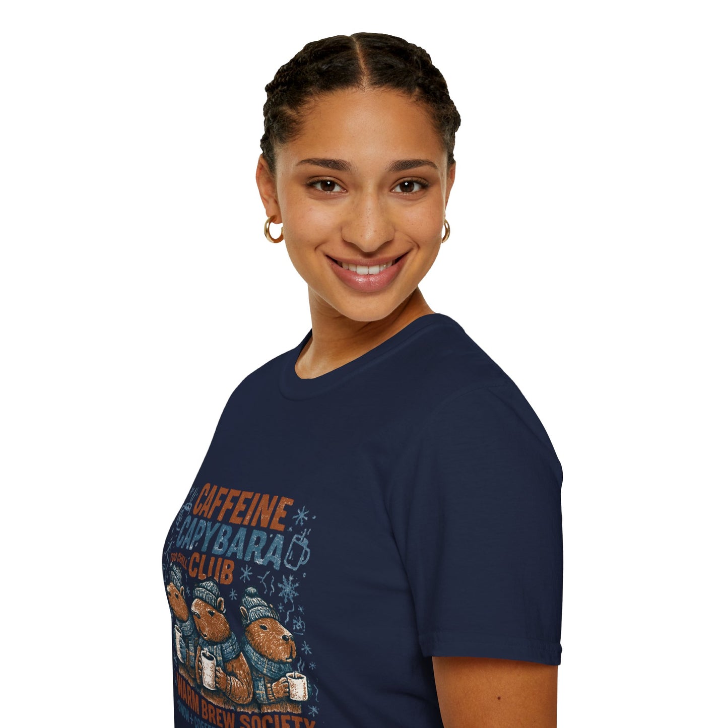 Caffeine Capybara Club – Warm Brew Society Unisex T-Shirt