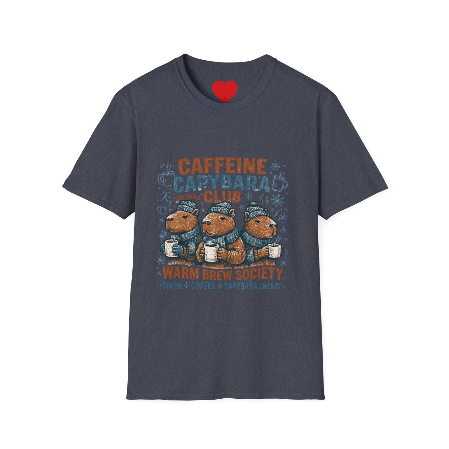 Caffeine Capybara Club – Warm Brew Society Unisex T-Shirt