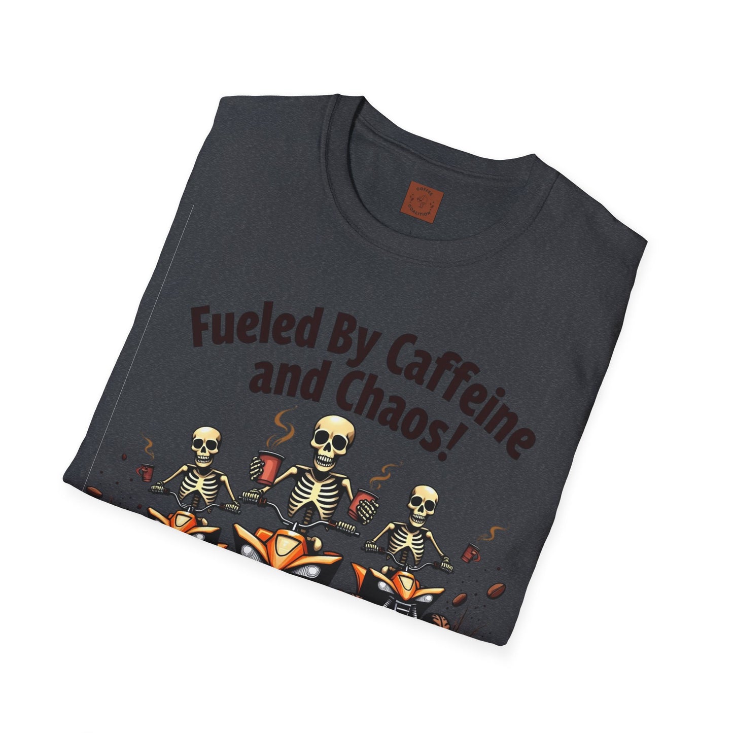 Fueled by Caffeine & Chaos | Skeleton Riders Tee