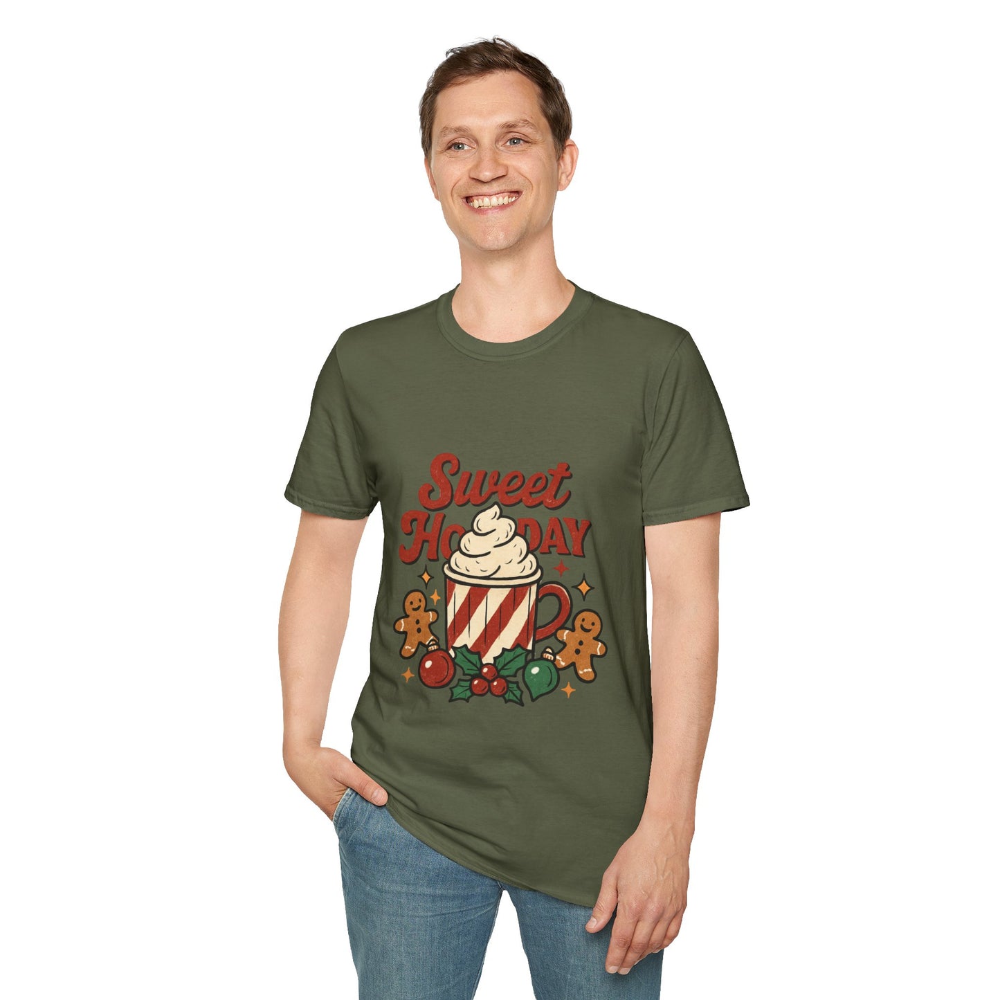 Sweet Holiday – Festive Coffee Vibes Unisex T-Shirt