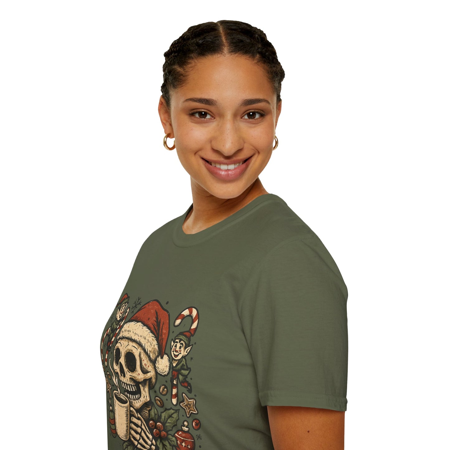 Santa Fuel – Dark Roast Christmas Unisex T-Shirt