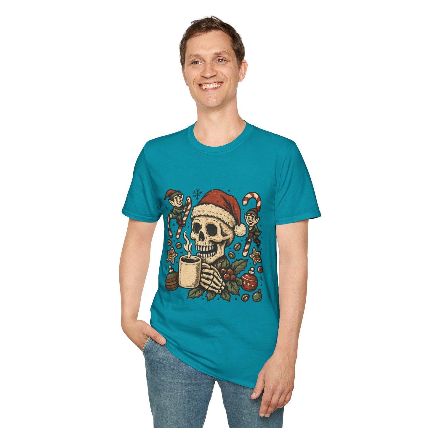 Santa Fuel – Dark Roast Christmas Unisex T-Shirt