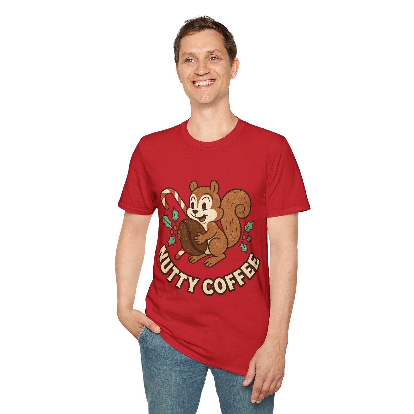 Nutty Coffee | Funny Christmas Squirrel Unisex T-Shirt