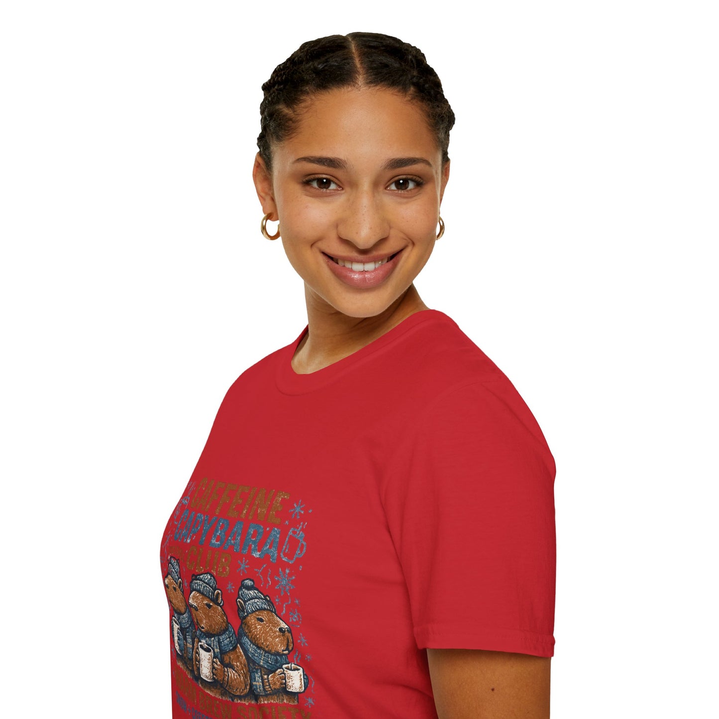 Caffeine Capybara Club – Warm Brew Society Unisex T-Shirt