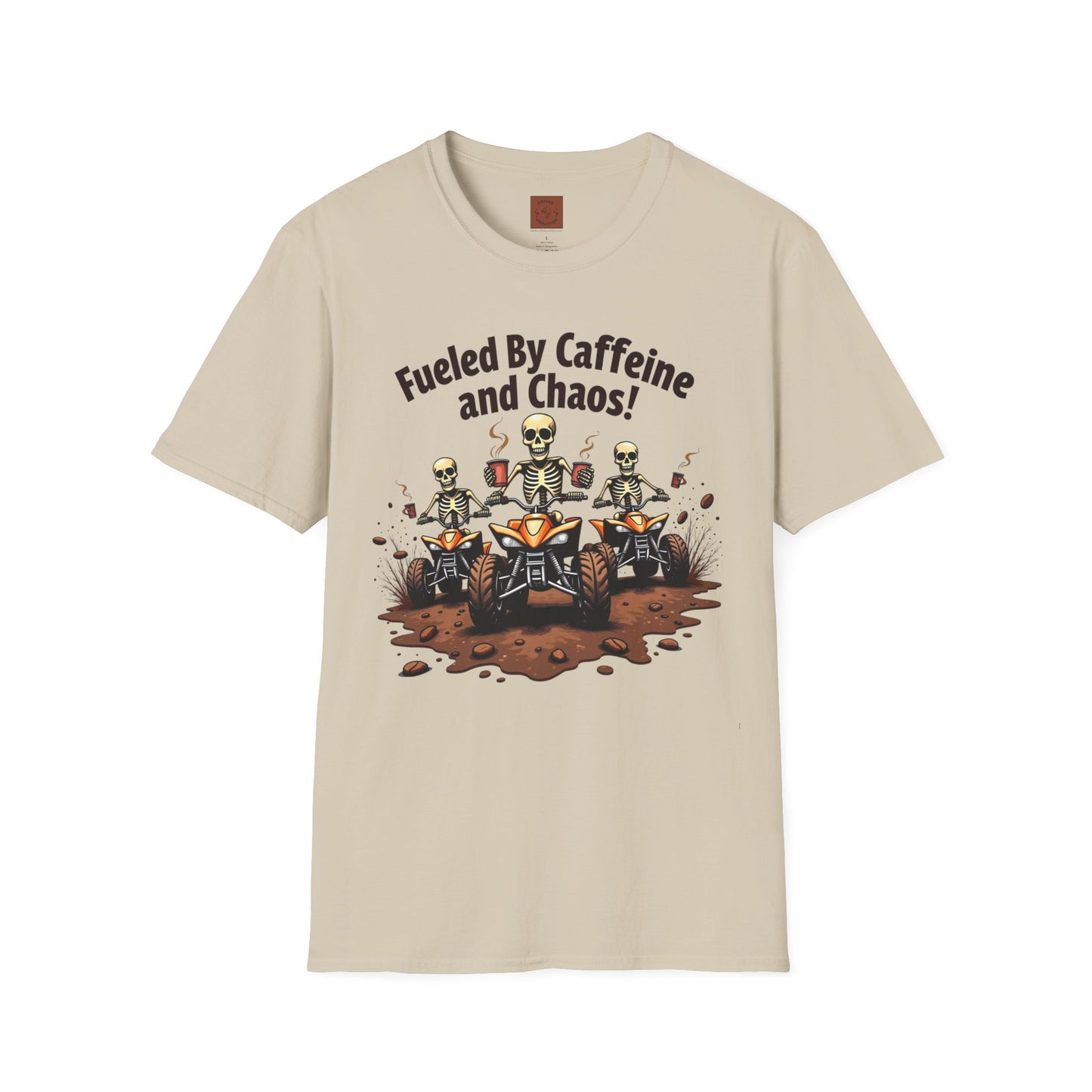 Fueled by Caffeine & Chaos | Skeleton Riders Tee