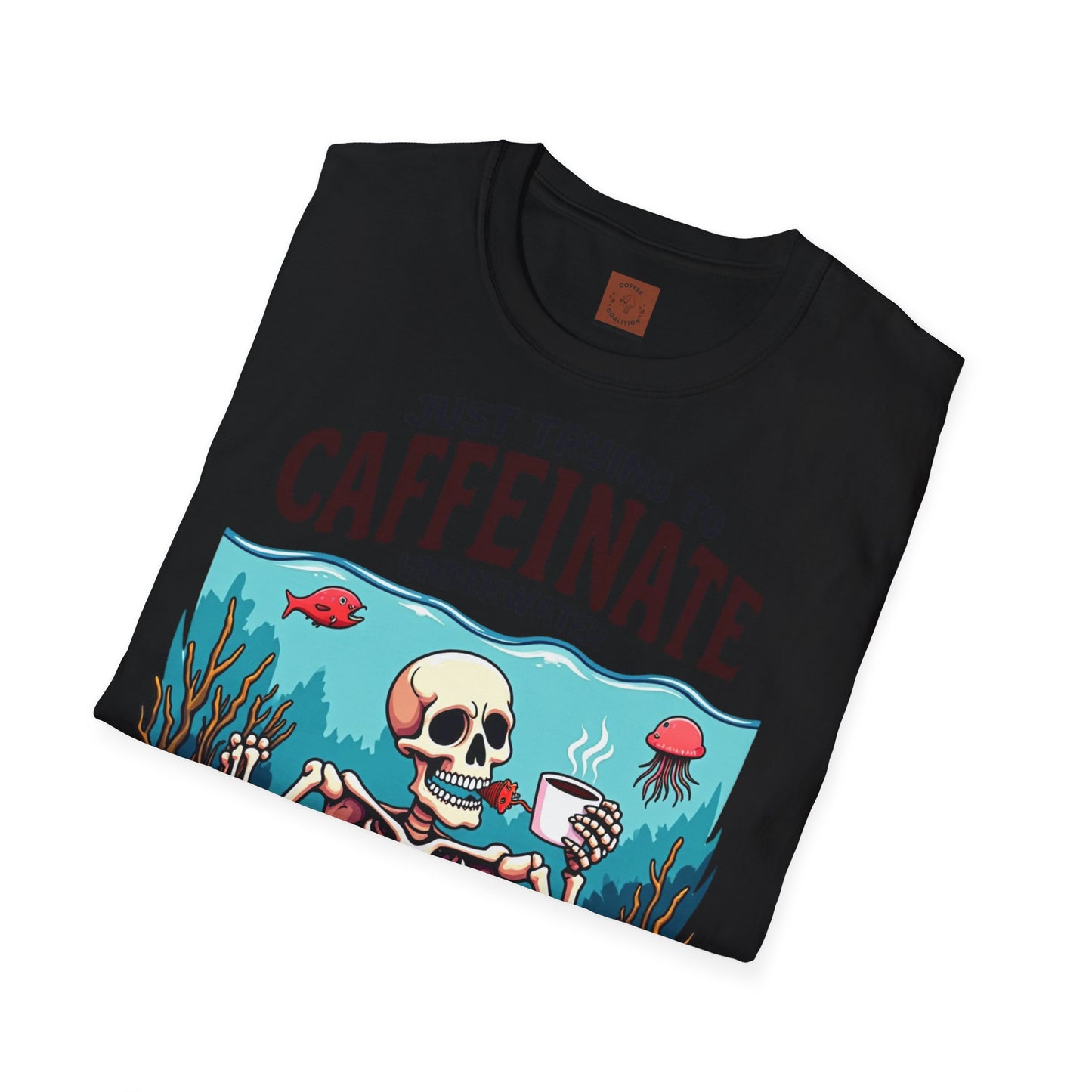 Skeleton under water