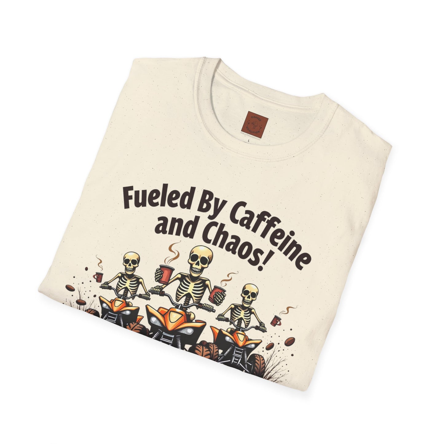 Fueled by Caffeine & Chaos | Skeleton Riders Tee