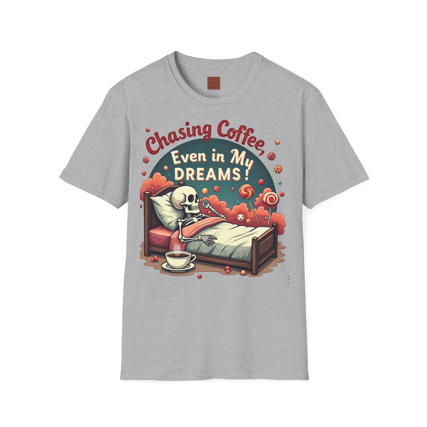 Chasing Coffee Even in My Dreams | Sleepy Skeleton Tee