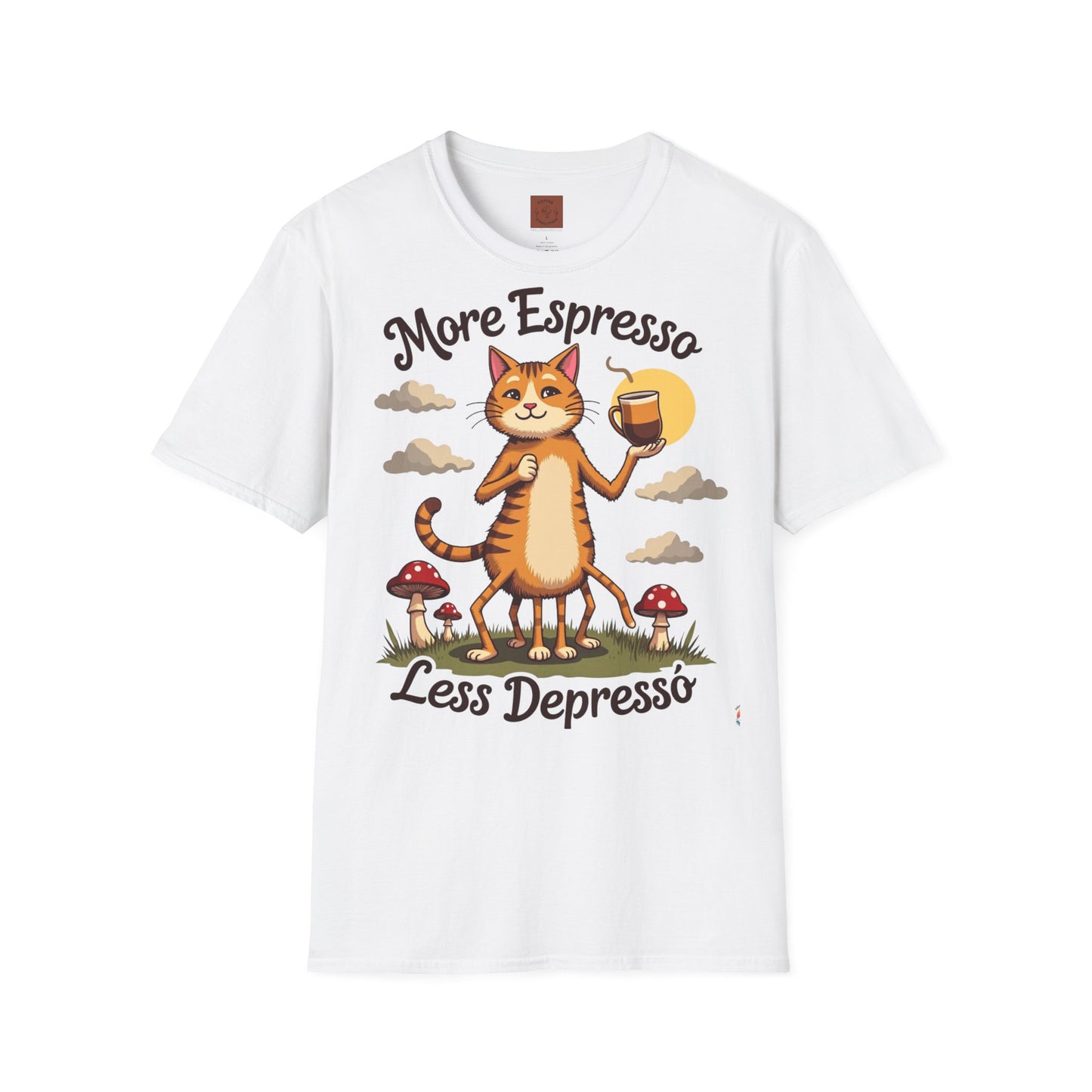 More Espresso, Less Depresso | Coffee Cat Vibes Tee