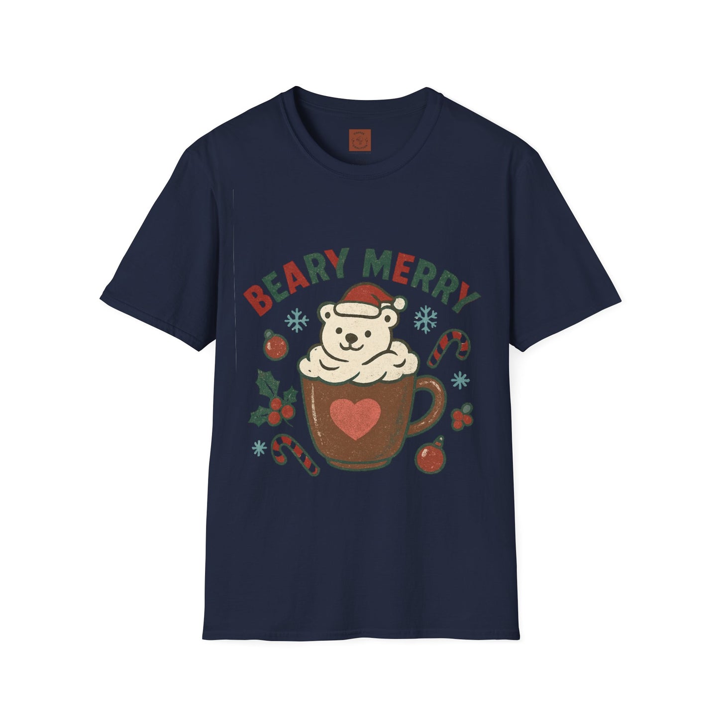 Beary Merry | Cute Christmas Coffee Lover Unisex T-Shirt