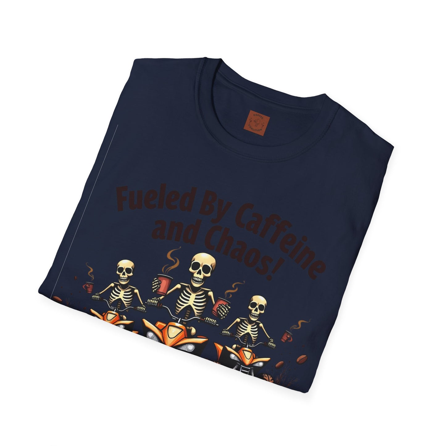 Fueled by Caffeine & Chaos | Skeleton Riders Tee