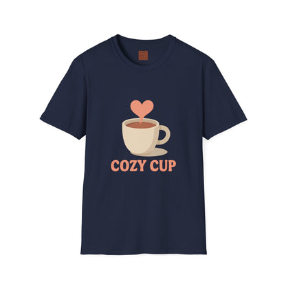 Cozy Cup – Unisex Cute Coffee Lover T-Shirt