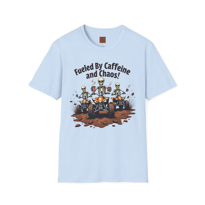Fueled by Caffeine & Chaos | Skeleton Riders Tee