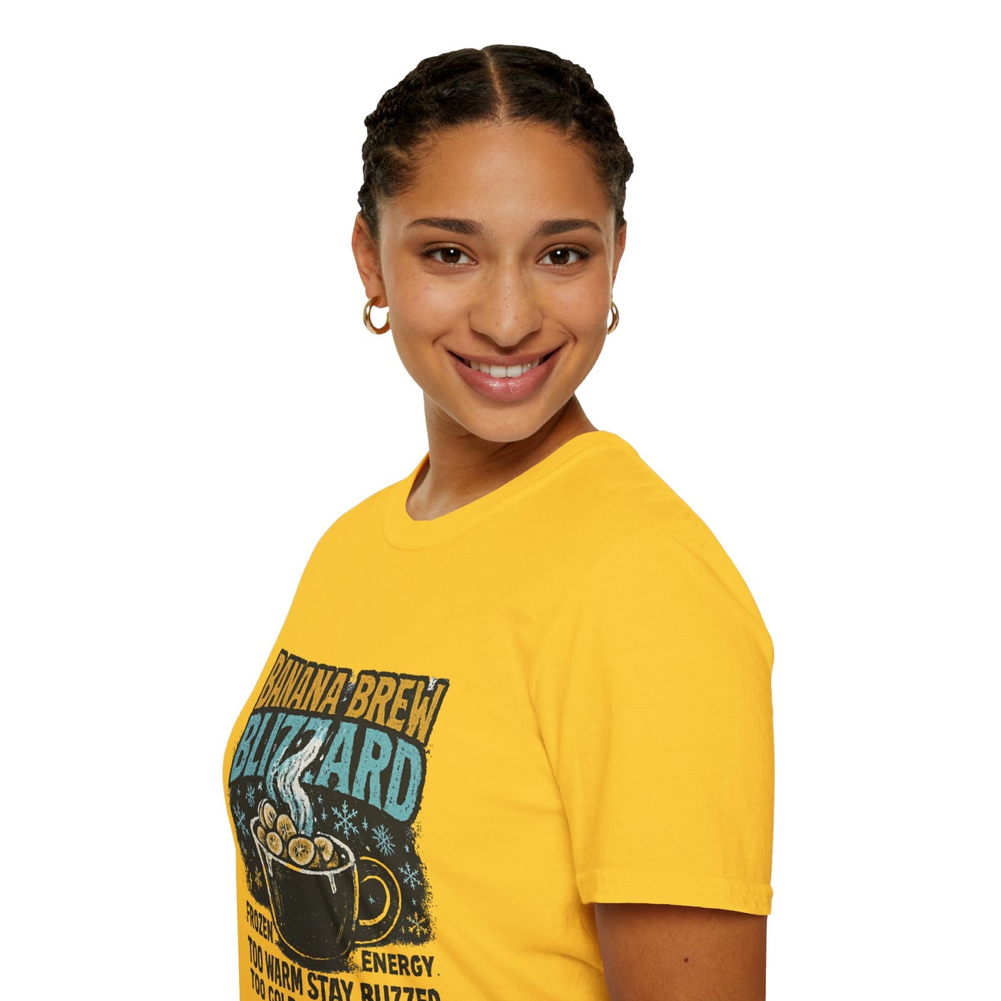 Banana Brew Blizzard | Funny Christmas Coffee Lover Unisex T-Shirt