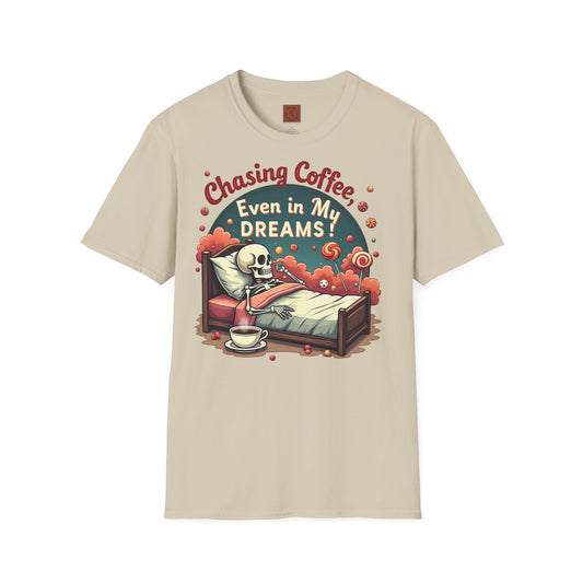 Chasing Coffee Even in My Dreams | Sleepy Skeleton Tee