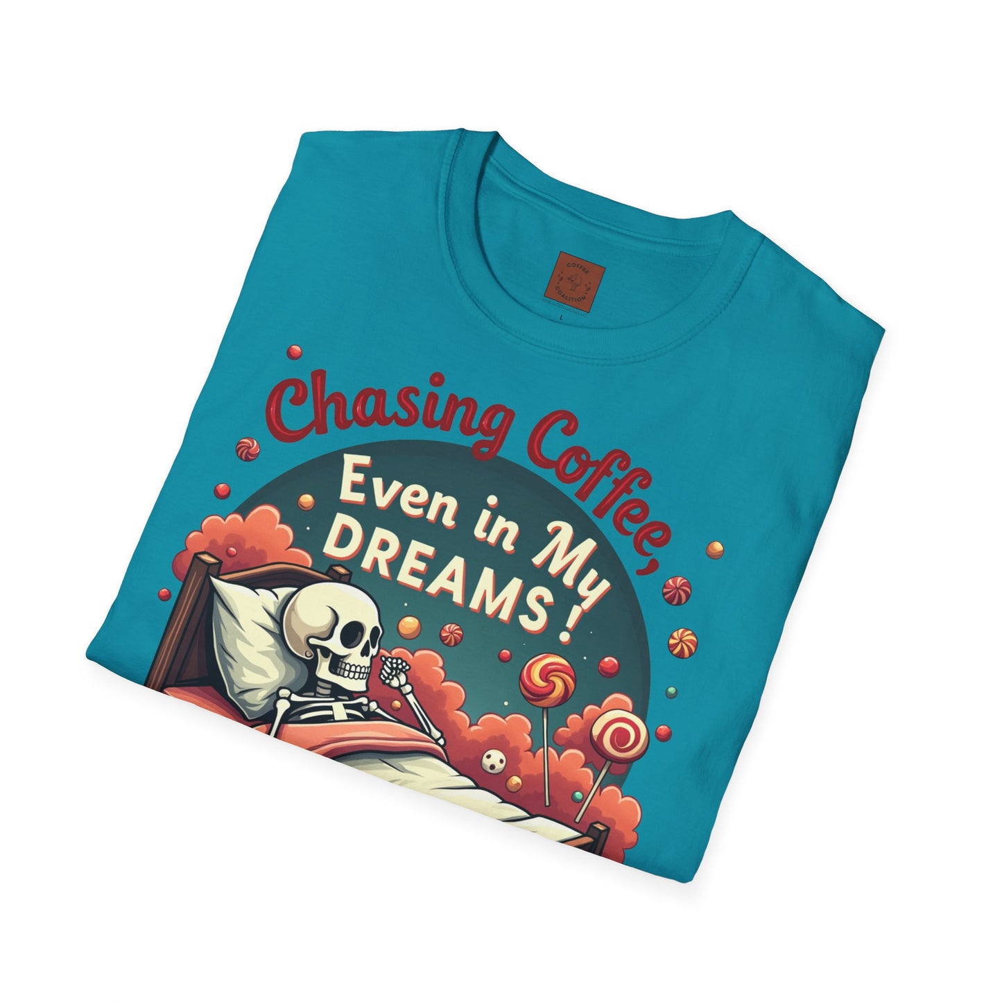 Chasing Coffee Even in My Dreams | Sleepy Skeleton Tee