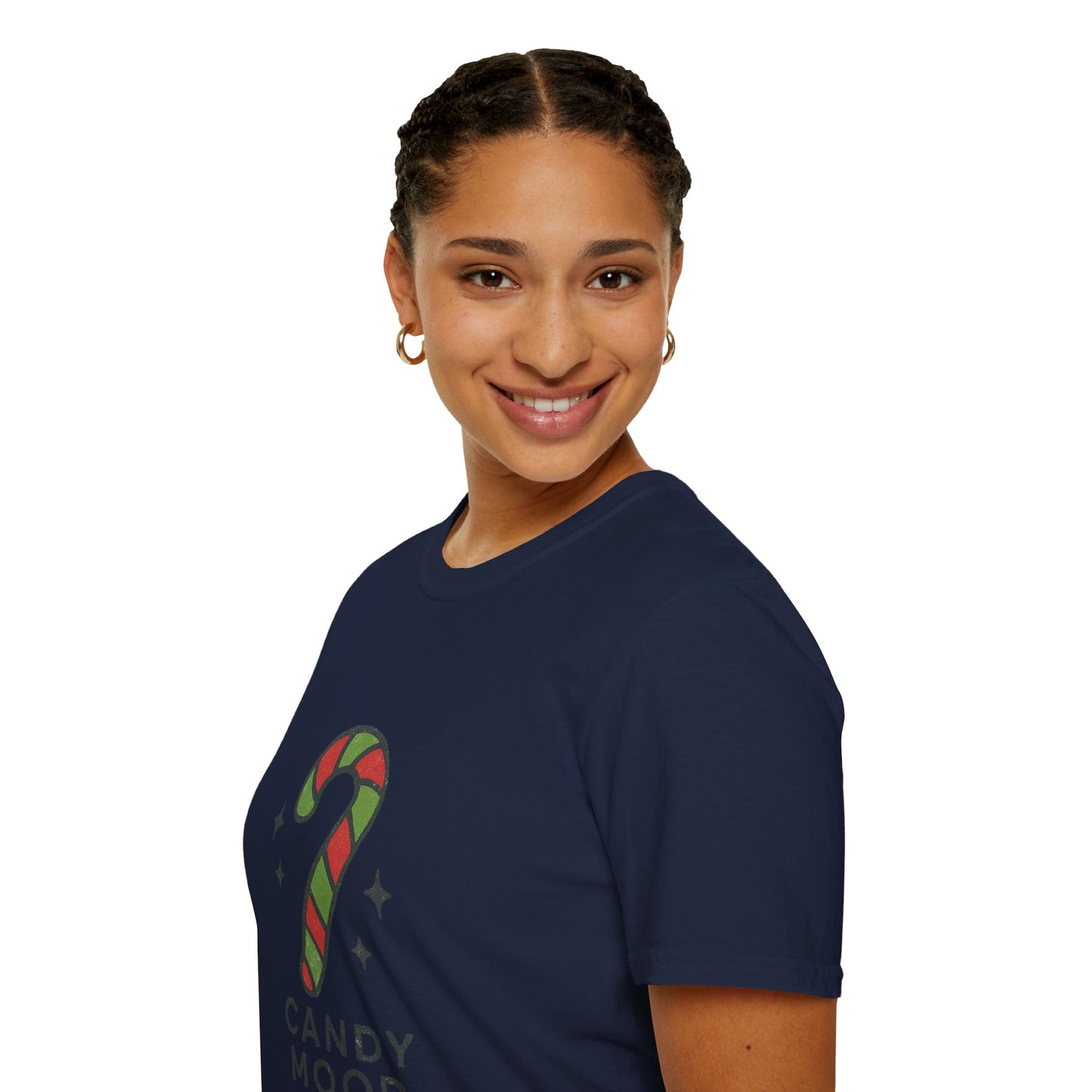 Candy Mood | Minimalist Christmas Candy Cane Aesthetic Unisex T-Shirt