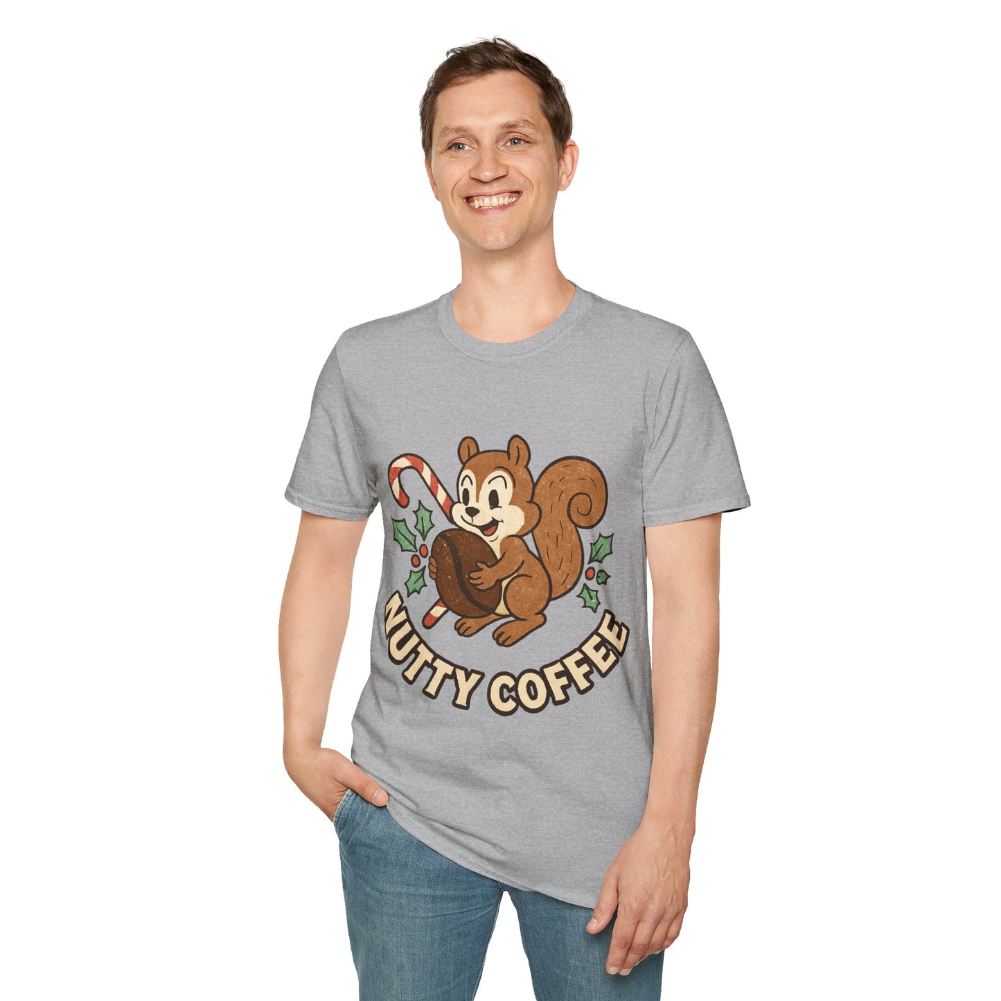 Nutty Coffee | Funny Christmas Squirrel Unisex T-Shirt