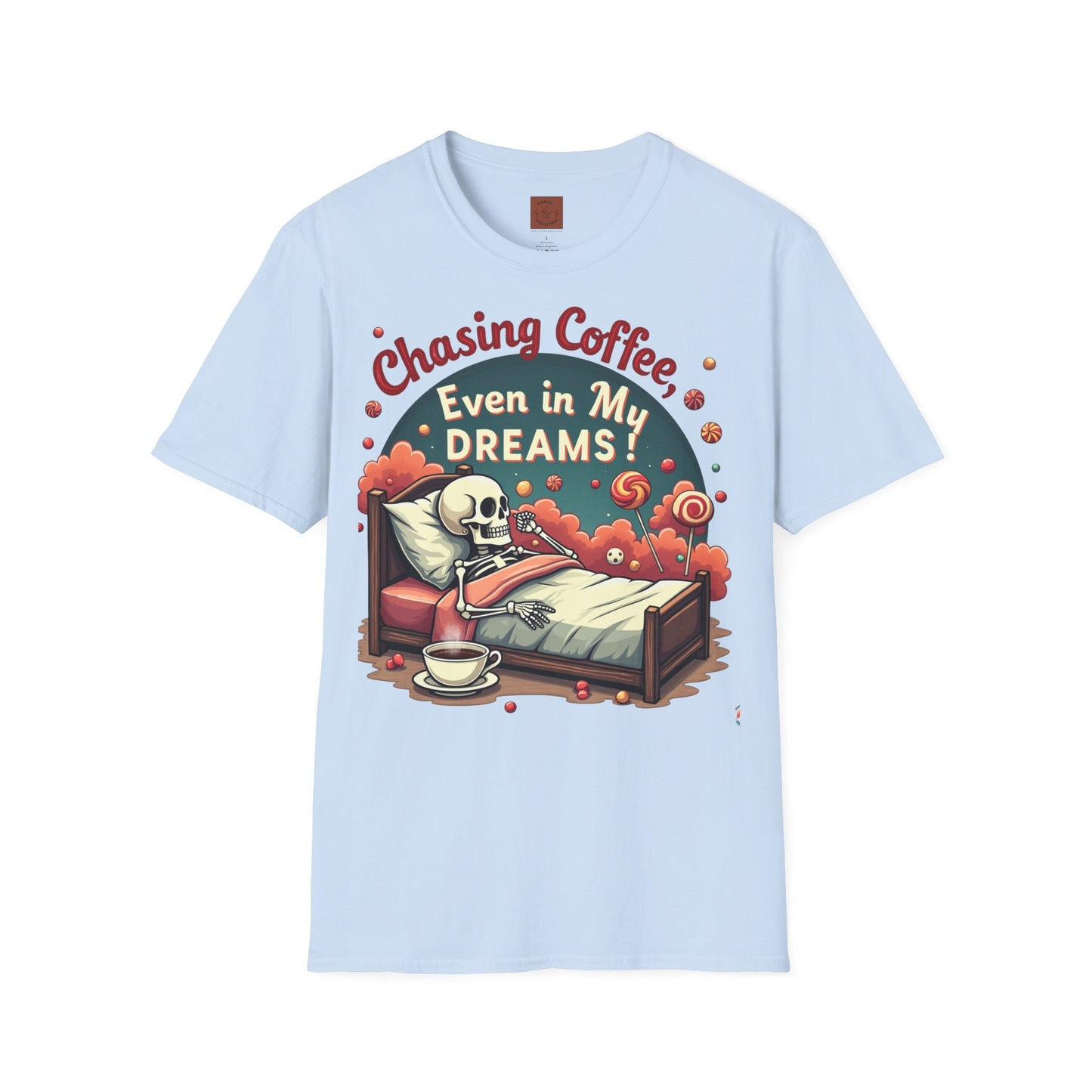 Chasing Coffee Even in My Dreams | Sleepy Skeleton Tee