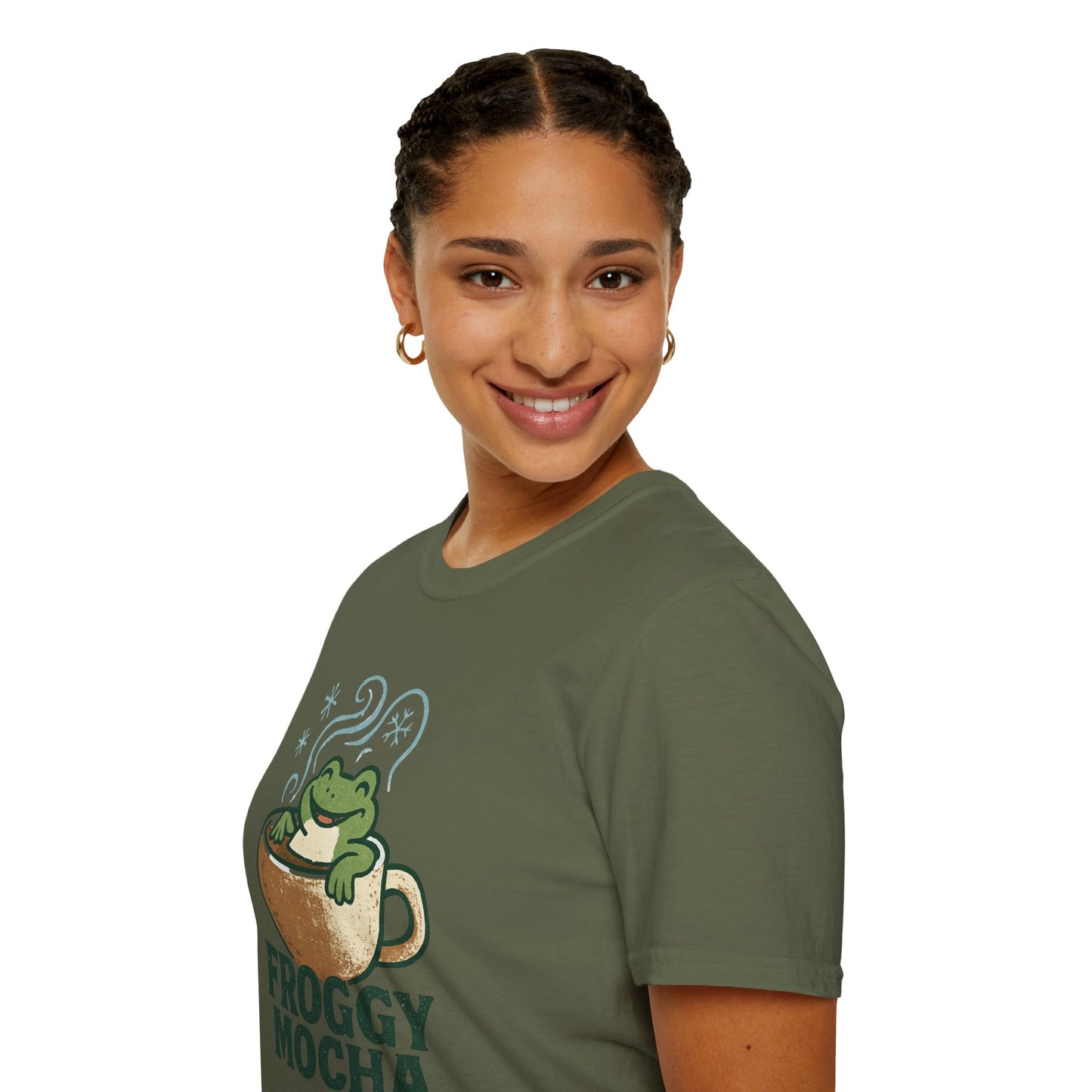 Froggy Mocha | Cute Christmas Coffee Lover Unisex T-Shirt