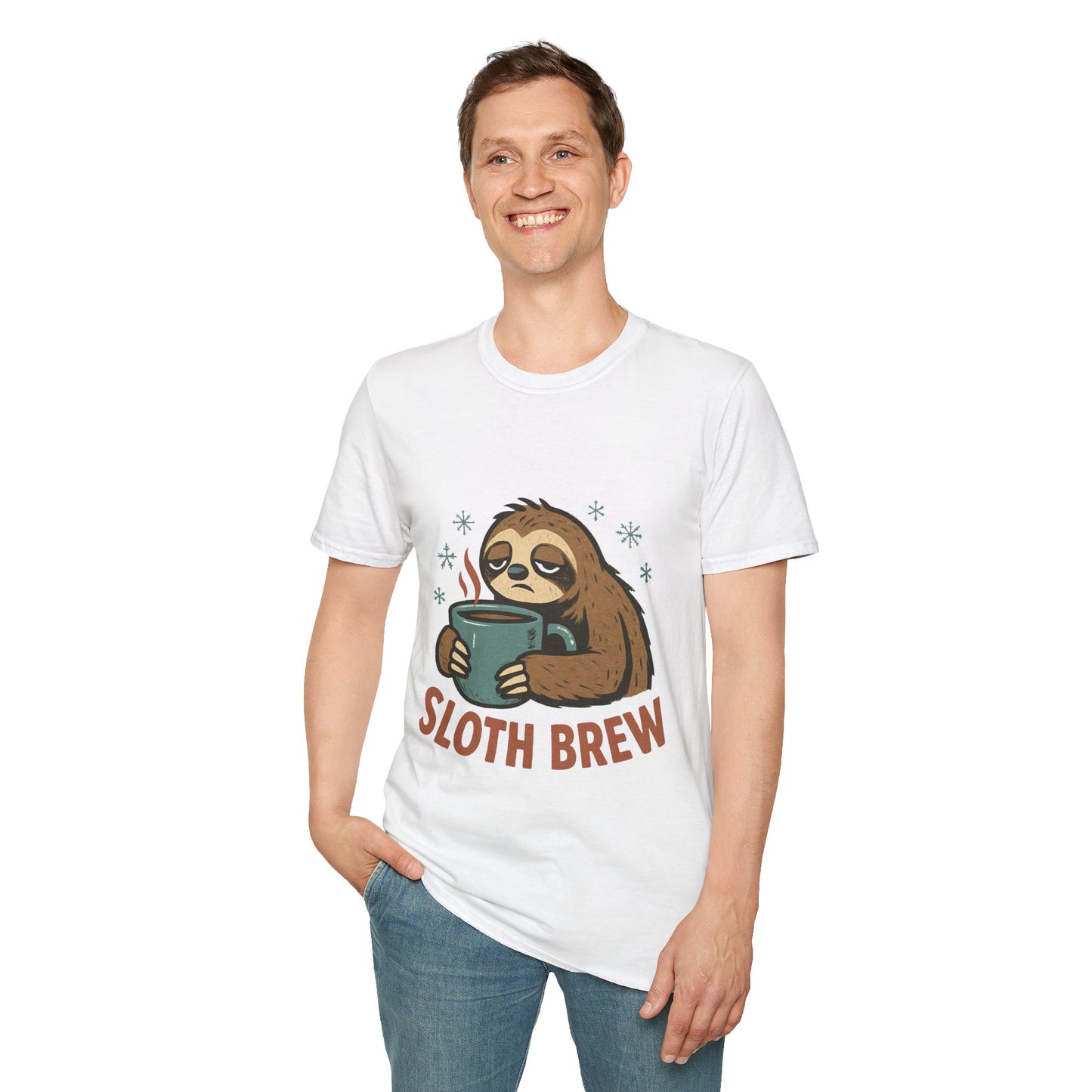 Lazy Sloth Brew | Funny Coffee Lover Christmas Unisex T-Shirt