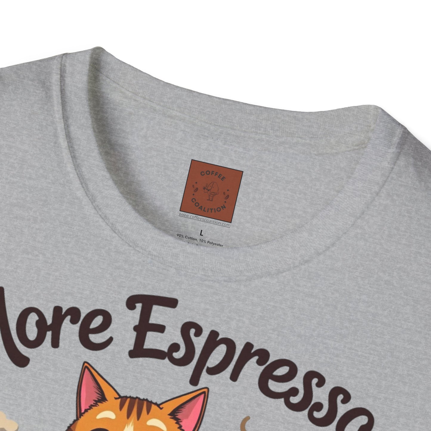 More Espresso, Less Depresso | Coffee Cat Vibes Tee