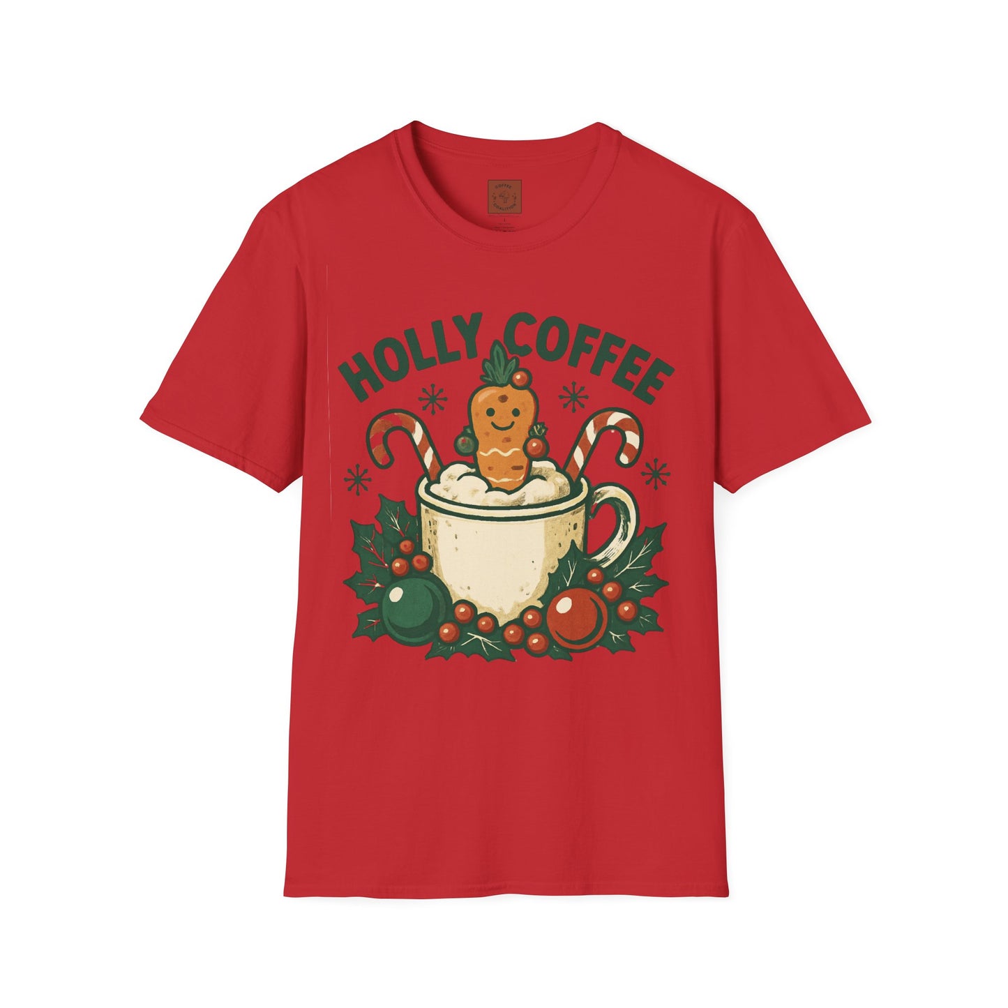 Jolly Brew | Funny Gingerbread Coffee Christmas Unisex T-Shirt