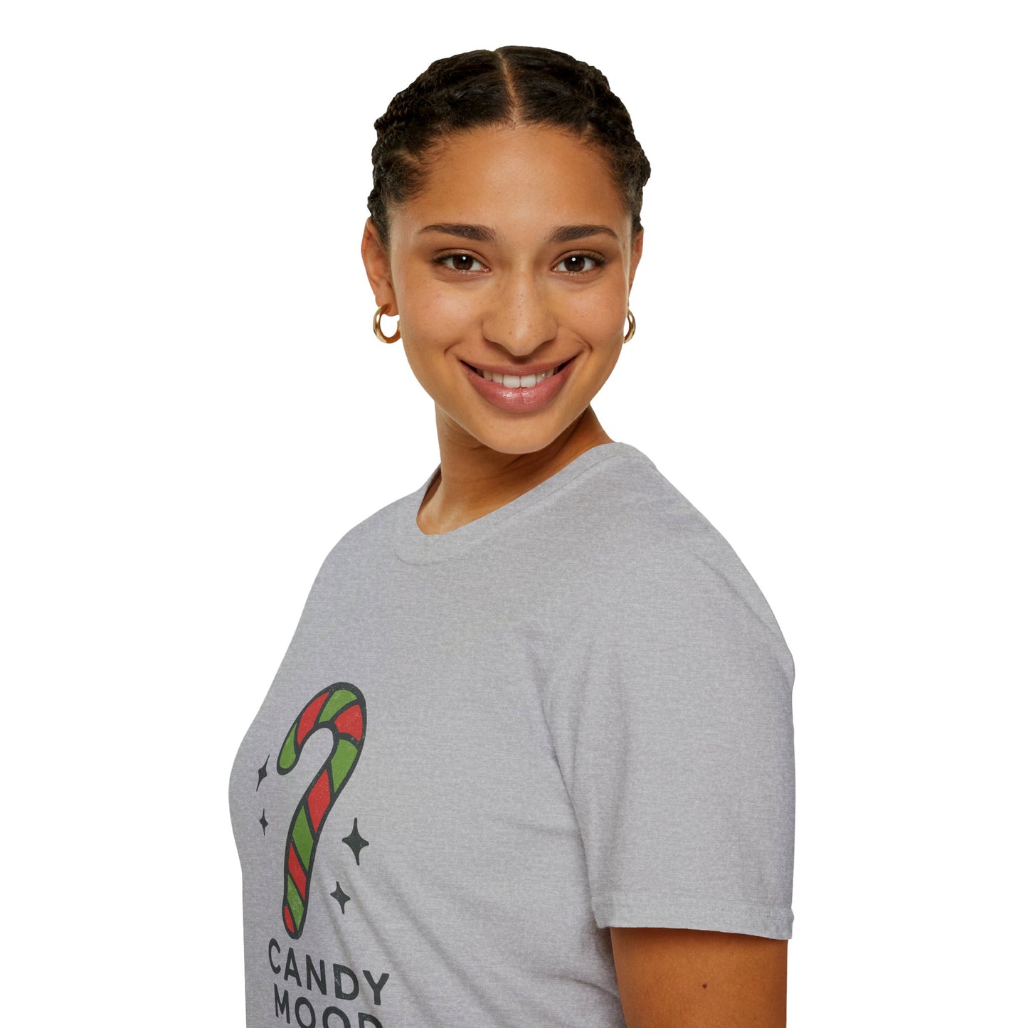 Candy Mood | Minimalist Christmas Candy Cane Aesthetic Unisex T-Shirt
