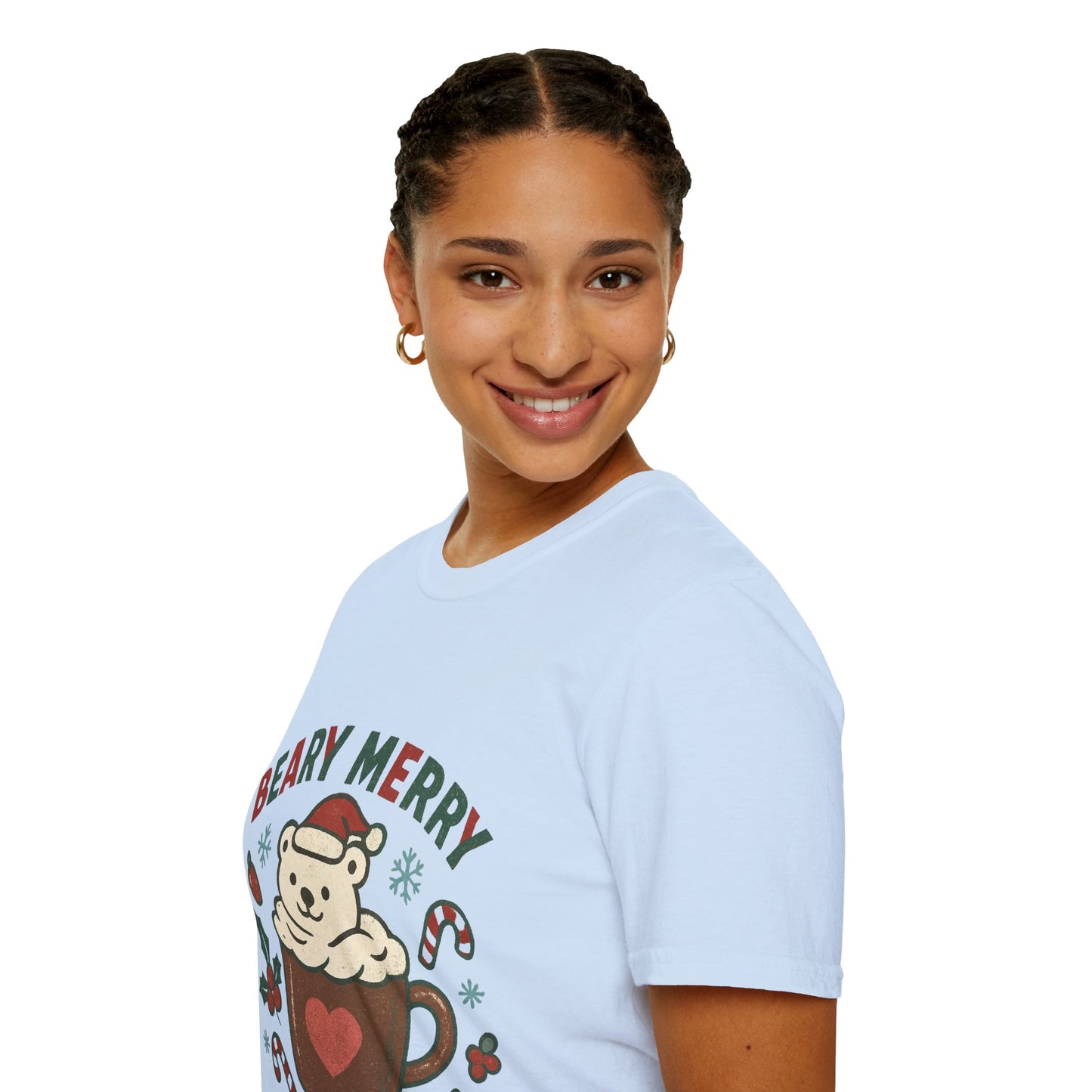 Beary Merry | Cute Christmas Coffee Lover Unisex T-Shirt