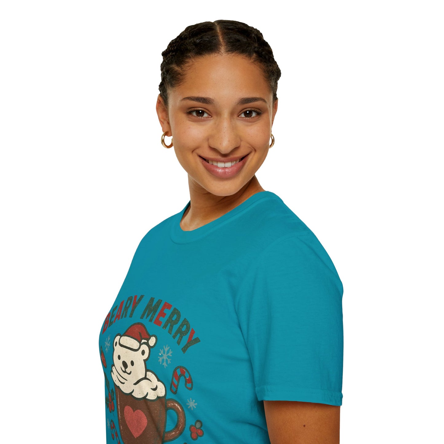 Beary Merry | Cute Christmas Coffee Lover Unisex T-Shirt