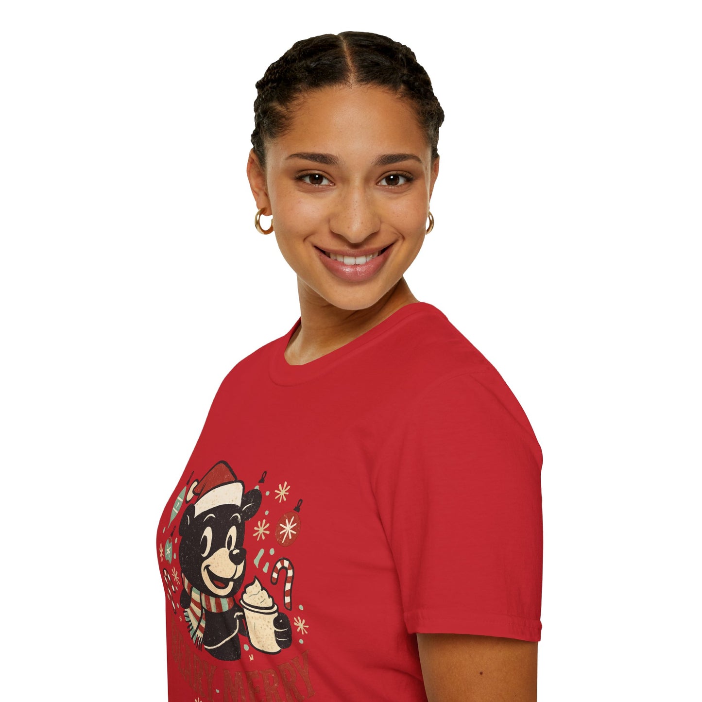 Beary Merry | Cute Bear Coffee Christmas Unisex T-Shirt