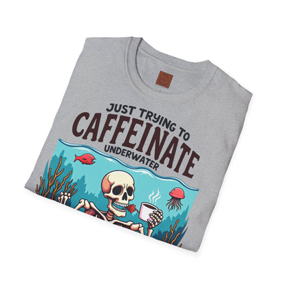 Skeleton under water