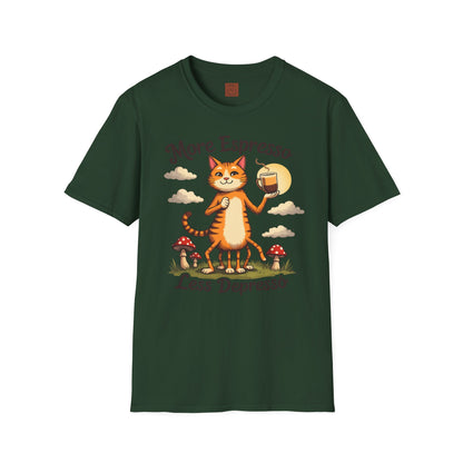 More Espresso, Less Depresso | Coffee Cat Vibes Tee