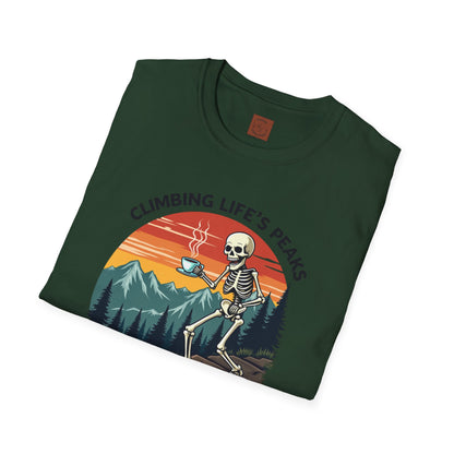 Climbing Life’s Peaks One Sip at a Time | Mountain Brew Skeleton Tee