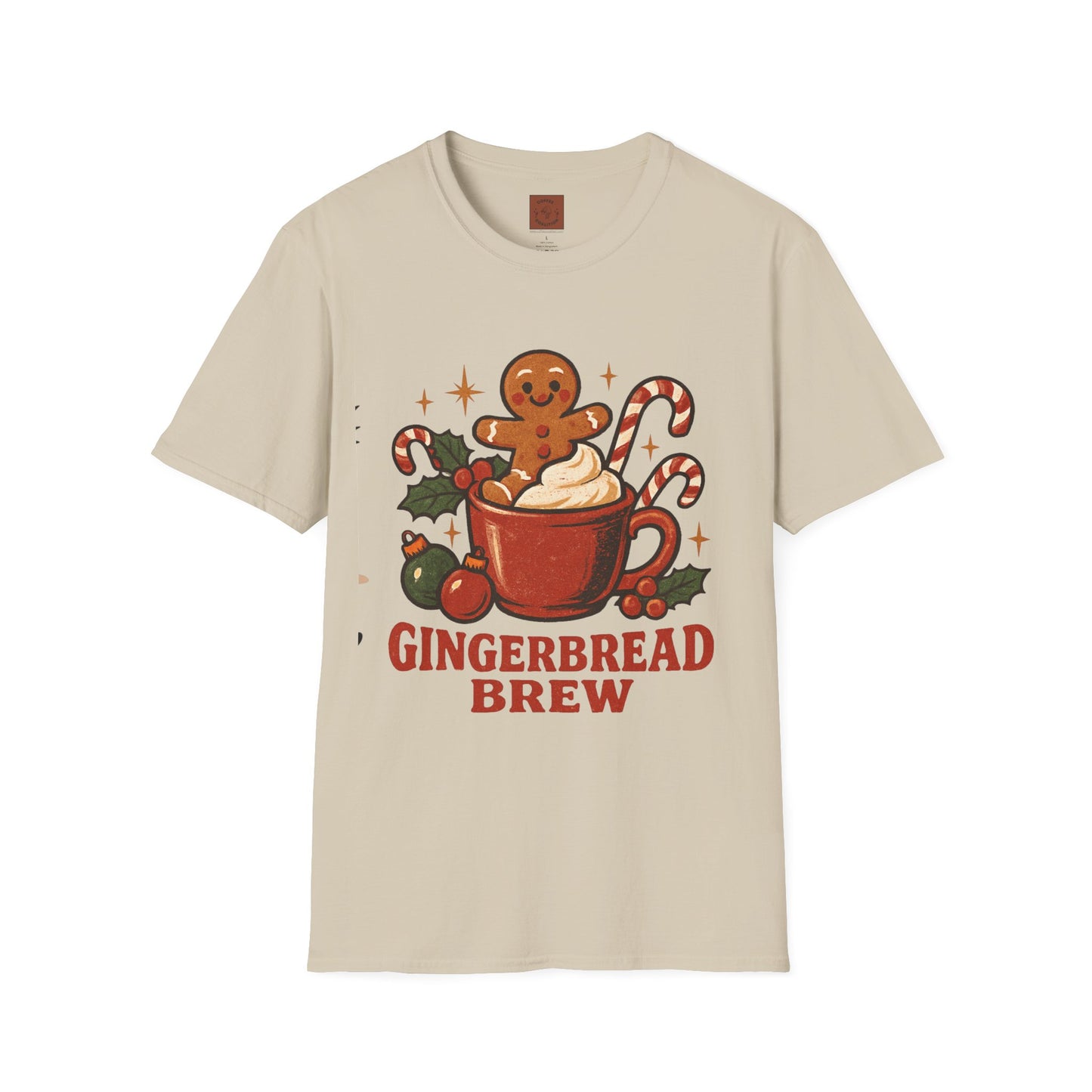 Gingerbread Brew | Cute Coffee Christmas Unisex T-Shirt