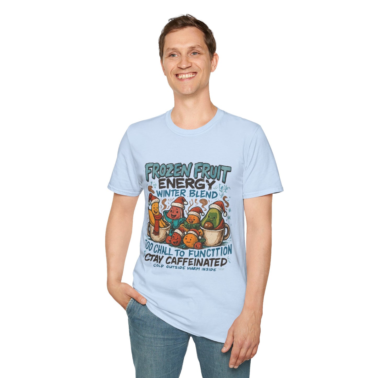Frozen Fruit Energy | Funny Winter Coffee Lover Unisex T-Shirt