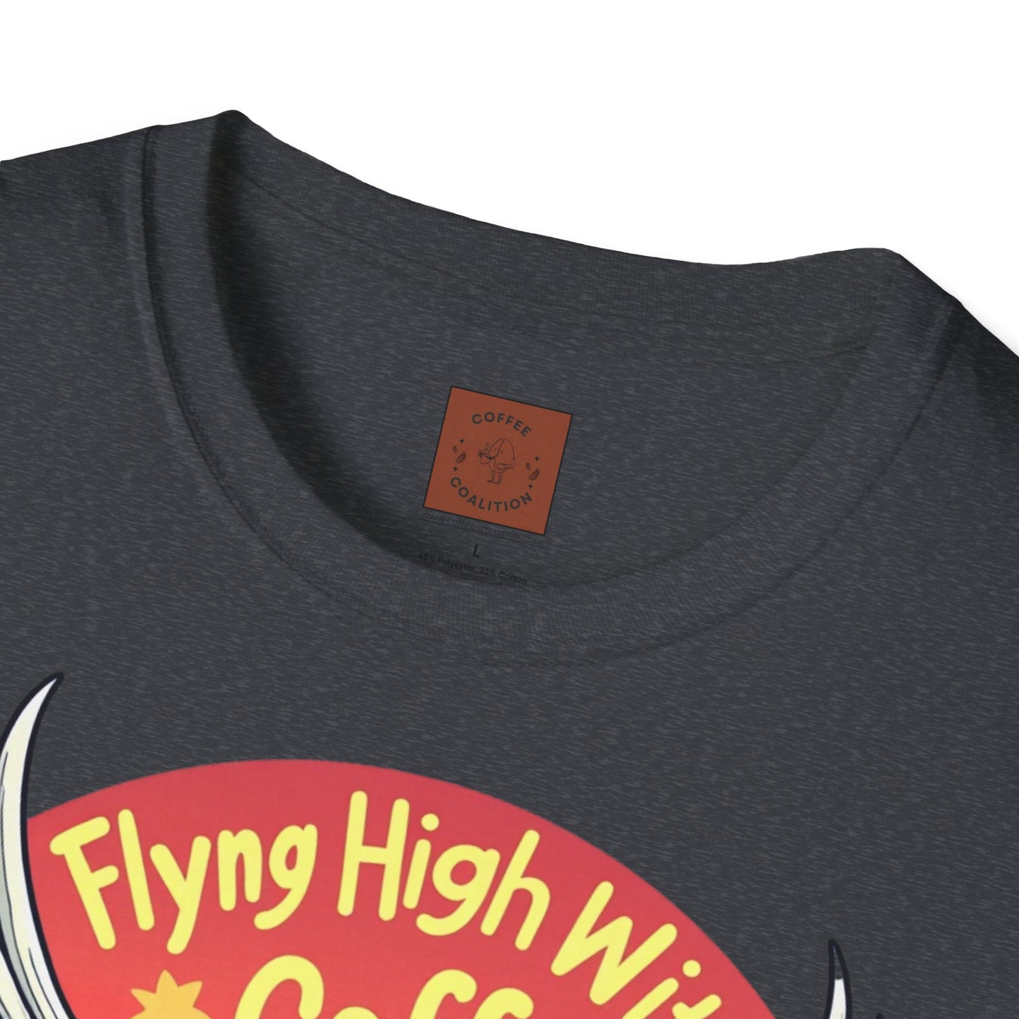 Flying High With Coffee | Skeleton Wings Tee