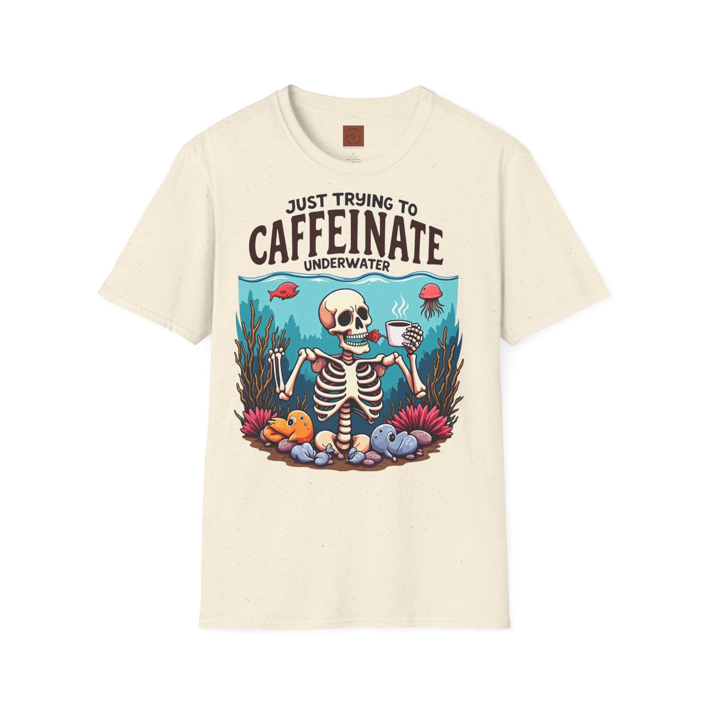 Skeleton under water