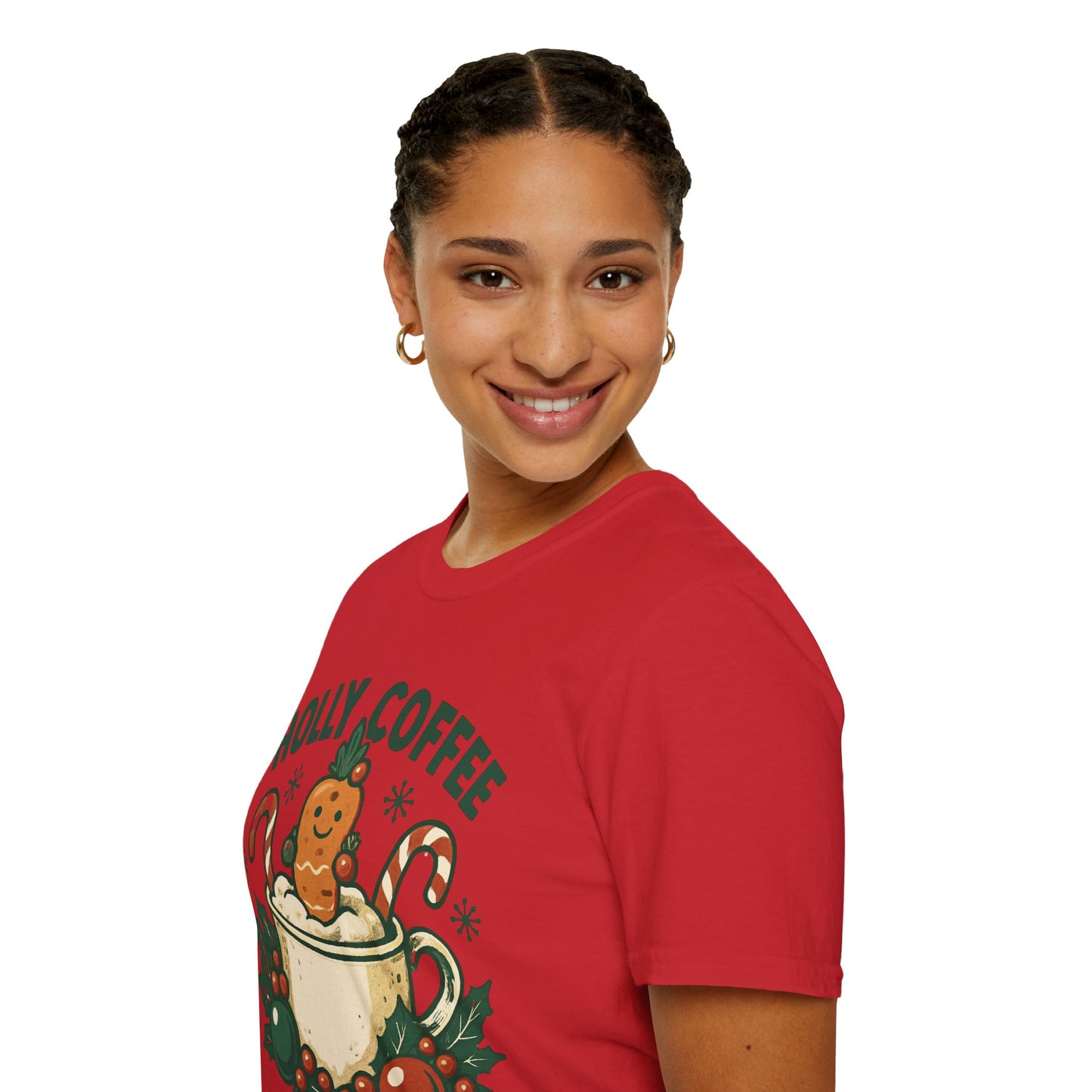 Jolly Brew | Funny Gingerbread Coffee Christmas Unisex T-Shirt