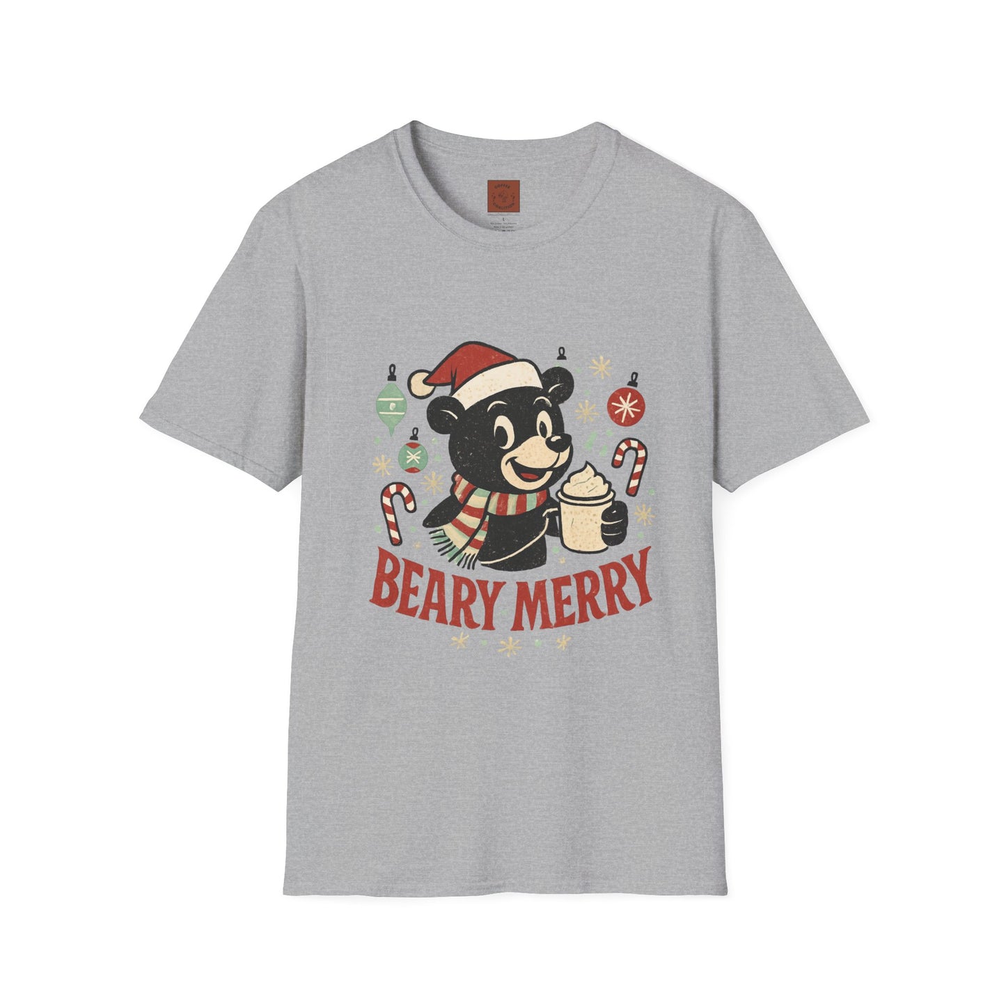 Beary Merry | Cute Bear Coffee Christmas Unisex T-Shirt