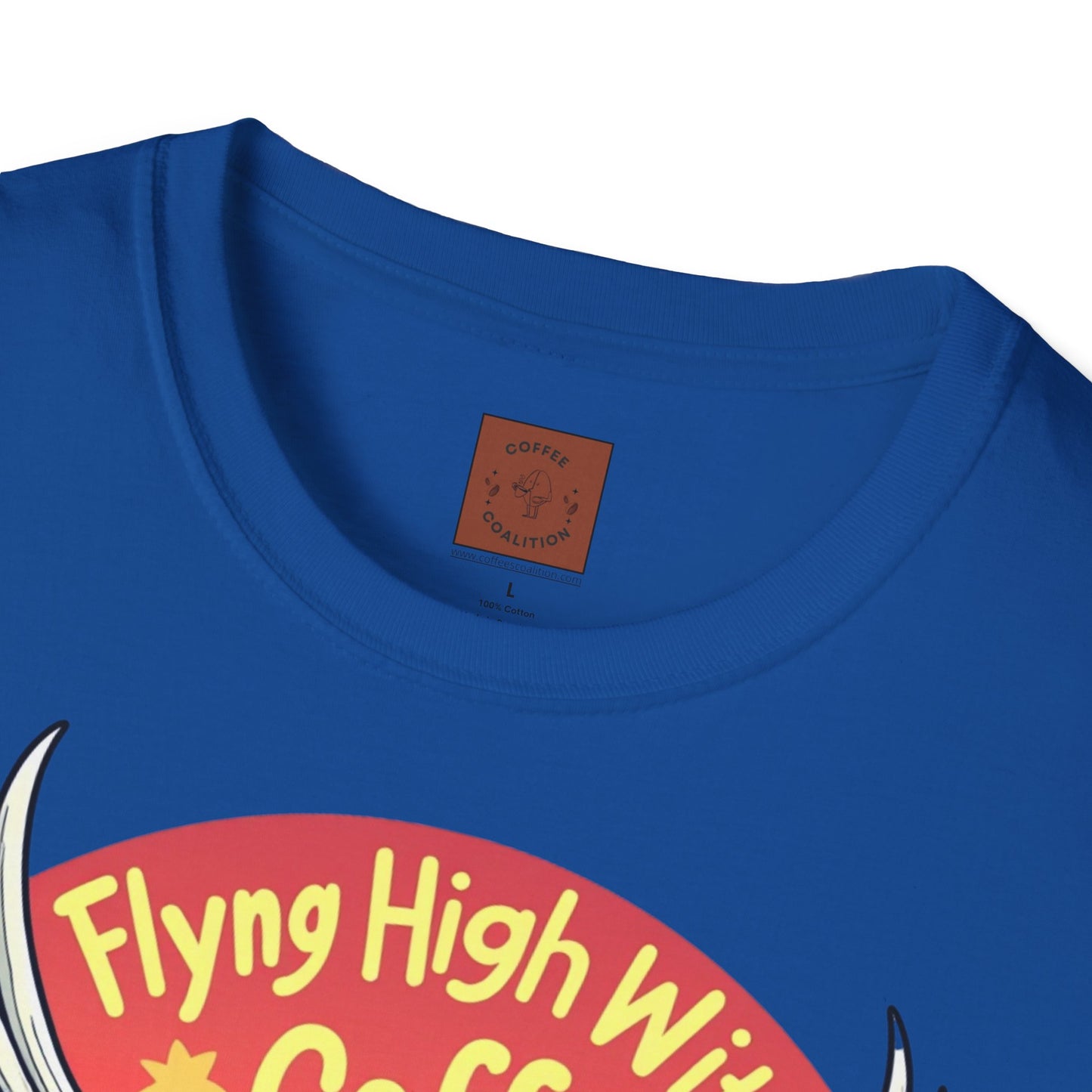 Flying High With Coffee | Skeleton Wings Tee