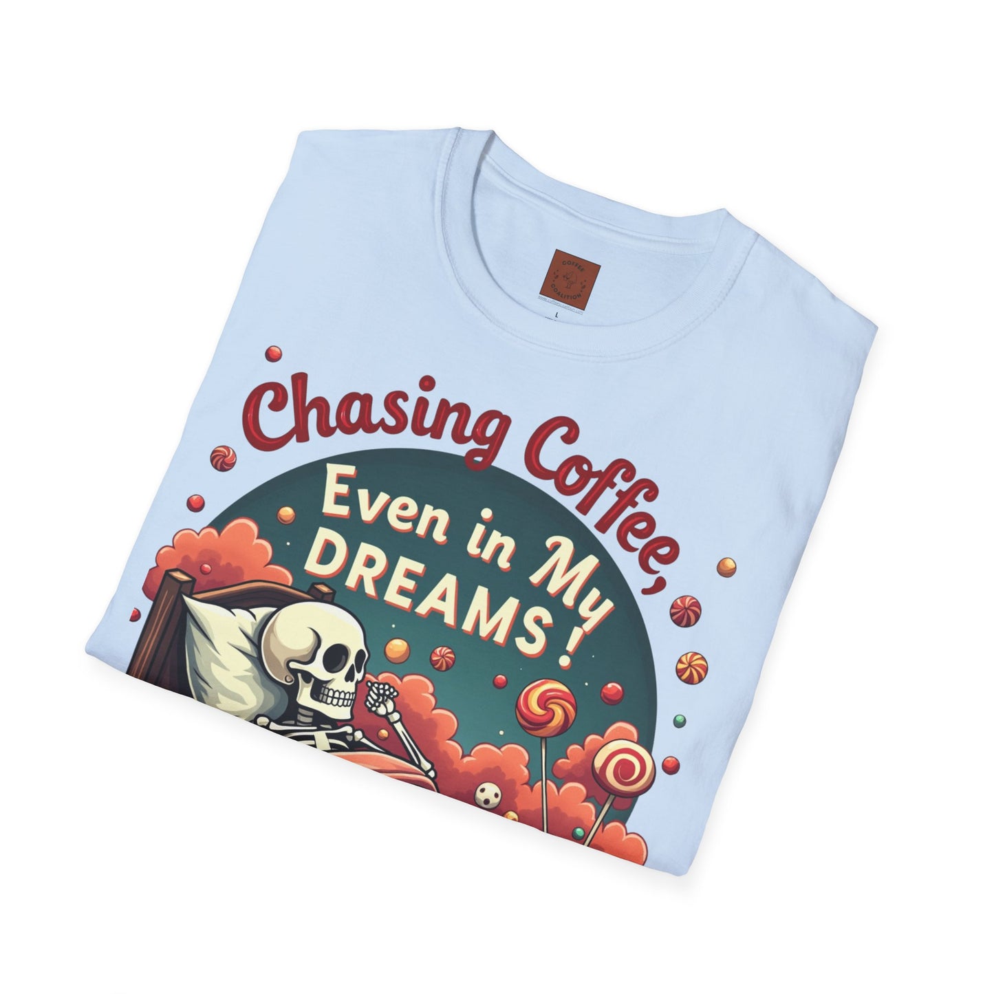 Chasing Coffee Even in My Dreams | Sleepy Skeleton Tee