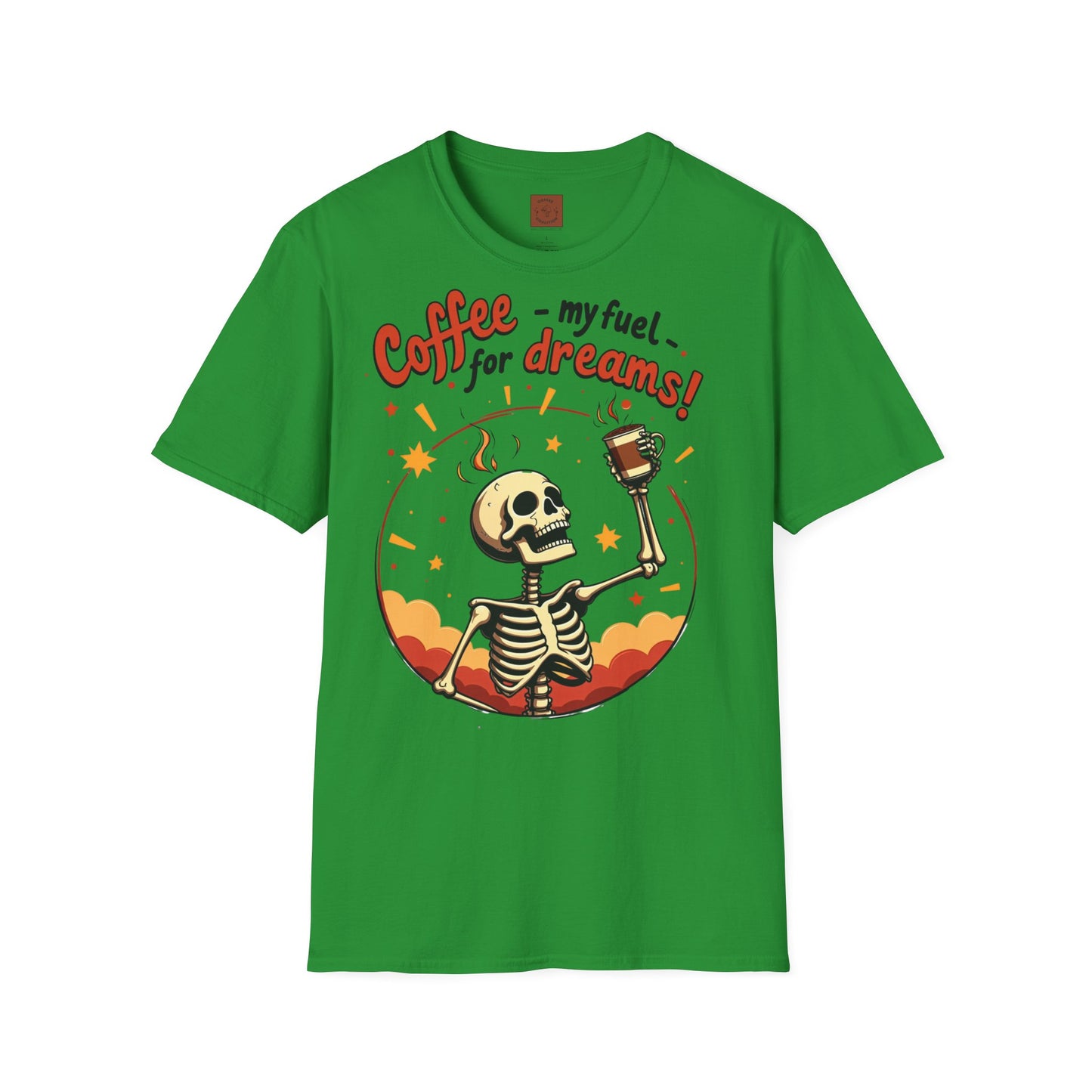 Coffee — My Fuel for Dreams | Caffeinated Ambition Skeleton Tee