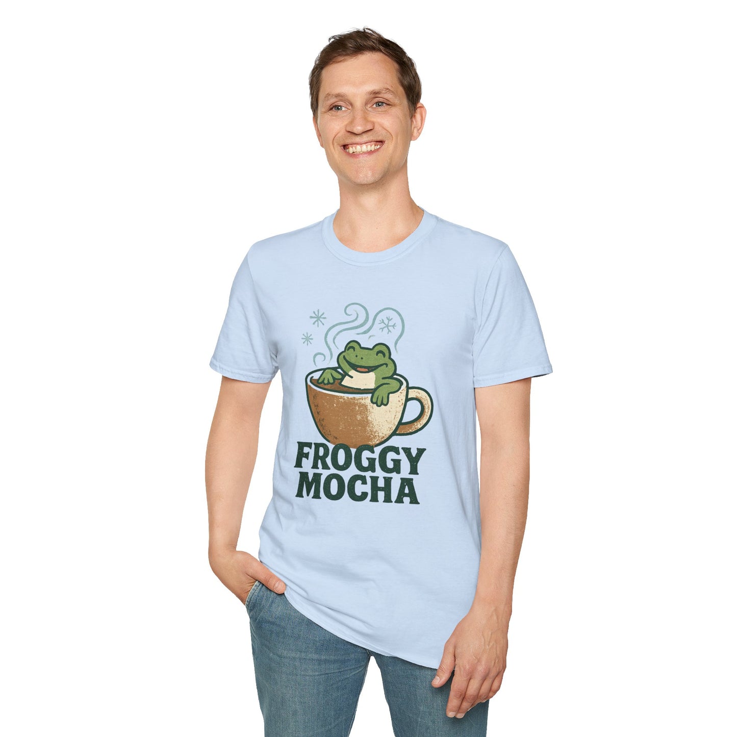 Froggy Mocha | Cute Christmas Coffee Lover Unisex T-Shirt
